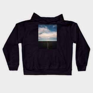 footpath across empty land Kids Hoodie